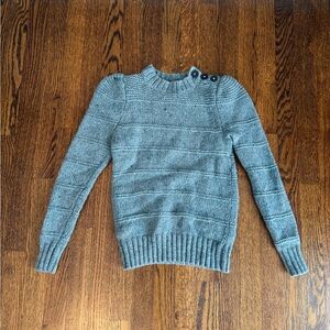 Women's blue Sweater with Button Detail